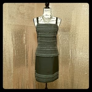 NWT -  Casual Corner Black/White Blouse Skirt Set